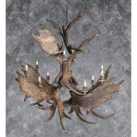 Northern Highlands Moose and Elk Antler Chandelier