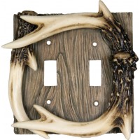 Deer Antler on Barnwood Resin Switch Covers