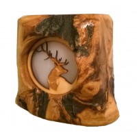 Aspen Log Elk Night Light