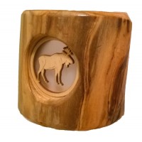 Aspen Log Moose Night Light