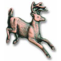 Antique Copper Running Whitetail Deer Knob