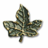 Antique Brass Maple Leaf Knob