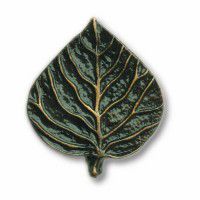 Antique Brass Aspen Leaf Knob