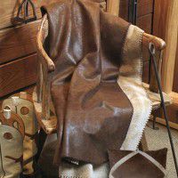 Wyoming Faux Leather Throw