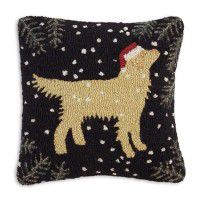 Golden Retriever Christmas Pillow