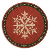 Snow Flake Round Rug