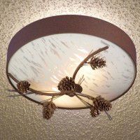 Pine Cone and Needles Ceiling Light