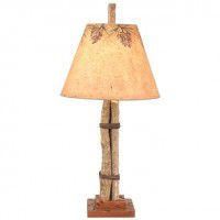 Twig & Leather Accent Lamp
