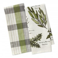 Culinary Herb Guide Dishtowel Set of 2