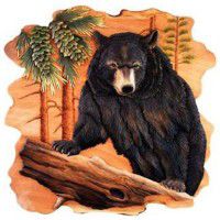 Roaming Black Bear Wood Wall Art