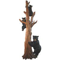 Black Bear Family in Tree Wall Art