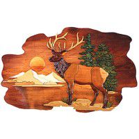 Elk Mountain Wood Wall Art