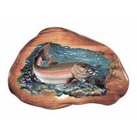 Rainbow Trout Wood Wall Art 24" X16"