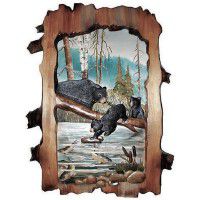 Bear Cubs Fishing 24" X 30"