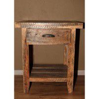 Barnwood Single Drawer Nightstand