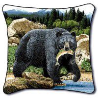 Catch of the Day Bear Pillow