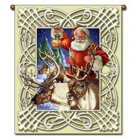 Santa and the Reindeer Wall Hanging