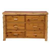 Cedar Log 6 Drawer Dresser