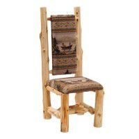 High Back Upholstered Log Side Chair