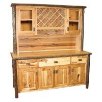 Hickory Hutch with Wine Rack 