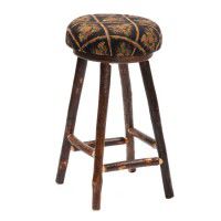 Upholstered Hickory Barstool