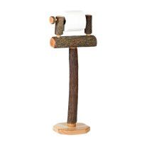 Free Standing Hickory Tissue Holder