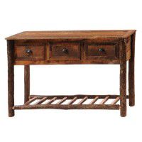 Barn Wood Console with Hickory Legs
