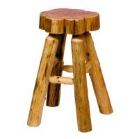 Slab Cedar Log Barstool