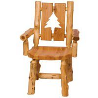 Log Bar Stool with Arms