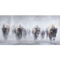 Giants in the Mist II Printed Canvas -Signed