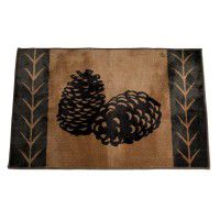 Cabin Pine Cone Kitchen and Bath Rug