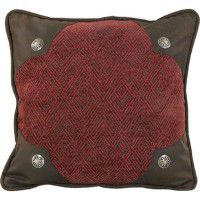 Red Chenille Scalloped Pillow