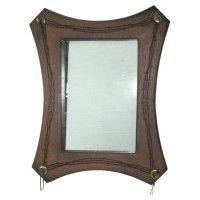 Faux Leather Barbwire Mirror