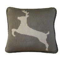 Knit Deer Accent Pillow