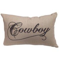Cowboy Script Pillow