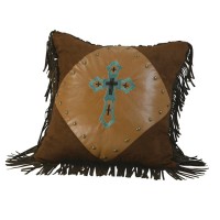 Embroidered Cross Pillow