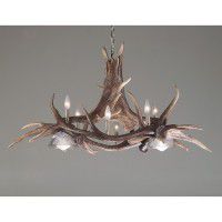 Majestic Moose and Elk Faux Antler Chandelier