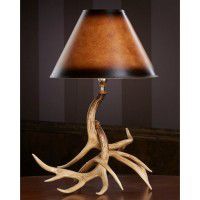 Faux Whitetail Deer Antler Table Lamp