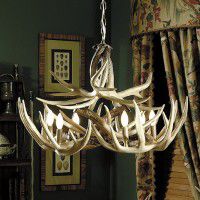 Teton Faux Deer Antler Chandelier