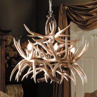 Cascade Faux Deer Antler Chandelier