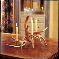 3 Candle Whitetail Candelabra