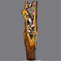 "Hummingbird Heaven" Original and Signed Woodcarving 15 x 46 -SOLD