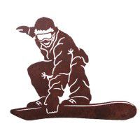Snowboarder Metal Wall Art