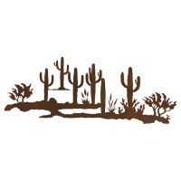 Cactus Desert Scene Metal Wall Art