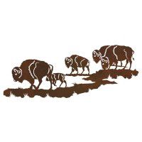 Buffalo Herd Metal Wall Art