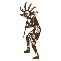 Native American Flute Player 1 Metal Wall Art