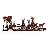 Tepee Village Metal Wall Art