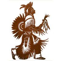 Native American Rain Dancer Metal Wall Art