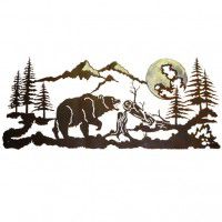Grizzly Mountain Metal Wall Art