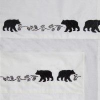 Embroidered Bear & Pine Cone Sheet Sets